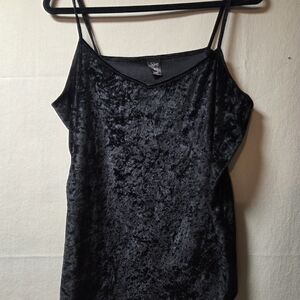 City Streets Black Velvet Camisole